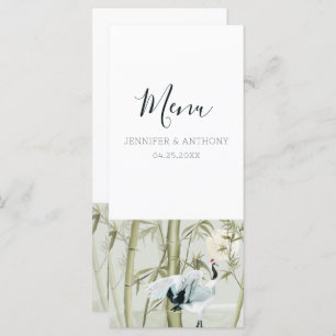 Waterverf Bamboo Japanse kraan Menu