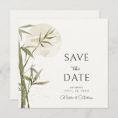 Waterverf Bamboo Save The Date (Voorkant / Achterkant)