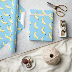 waterverf banaan cadeaupapier
