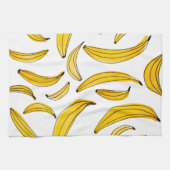 Waterverf bananen - geel theedoek (Horizontaal)