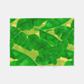 Waterverf bananenbladeren fleece deken (Voorkant (Horizontaal))