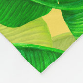 Waterverf bananenbladeren fleece deken (Hoek)