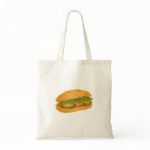 Waterverf Bánh Mì Canvas Canvas tas