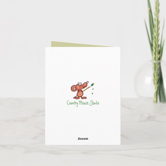 Waterverf Barn Owl Bird Natuur Wildlife Art Feestdagen Kaart (Achterkant)