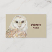 Waterverf Barn Owl Security Night Owl Visitekaartje (Achterkant)