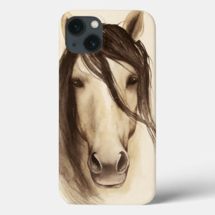 Waterverf Barn Paarden iPhone 13 Hoesje