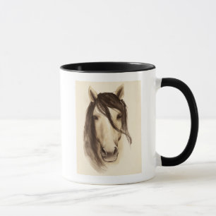Waterverf Barndieren   Paarden Mok