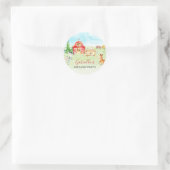 Waterverf Barnyard and Farm Animals Ronde Sticker (Tas)