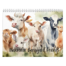 Waterverf Barnyard Vrienden Kalender
