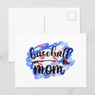 Waterverf Baseball Baseball Mam Briefkaart