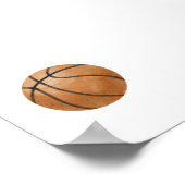 Waterverf  basketbal bal poster (Hoek)
