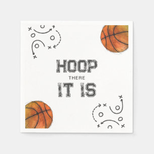Waterverf basketbal papier servetten
