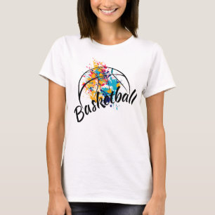 Waterverf Basketball Womens T-shirt