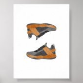 Waterverf basketbalschoenen poster (Voorkant)