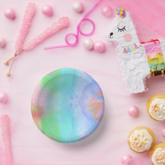 Waterverf Bath Bomb Verjaardagspapier Bord