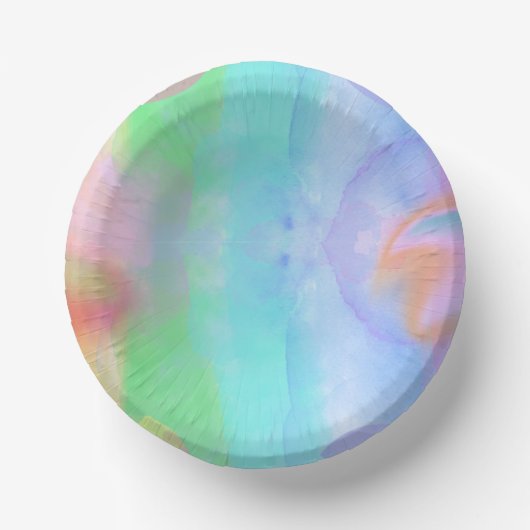 Waterverf Bath Bomb Verjaardagspapier Bord (Voorkant)