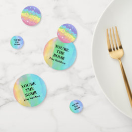 Waterverf Bath Bomb Verjaardagstafel Confetti