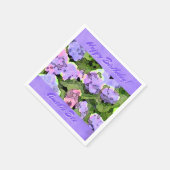 Waterverf Batik Hydrangeas Gepersonaliseerd Servet (Hoek)