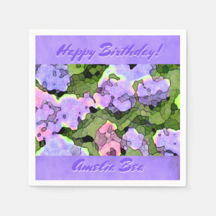 Waterverf Batik Hydrangeas Persoonlijk Servet
