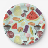 WATERVERF BBQ PAPIEREN BORDJE (Voorkant)