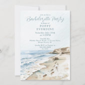 Waterverf Beach Bachelorette Party Uitnodiging (Voorkant)