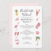 Waterverf Beach Bachelorette Weekend Kaart (Voorkant / Achterkant)