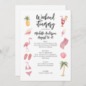 Waterverf Beach Birthday Weekend route Kaart (Voorkant / Achterkant)