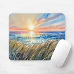 Waterverf Beach Grass en Sunrise Muismat