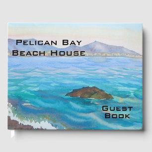 Waterverf Beach House Home Guest Book Gastenboek