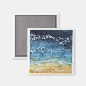 Waterverf Beach Magnet Magneet (Voorkant / Achterkant)