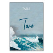 Waterverf Beach Monogram bruiloft Kaart (Achterkant)