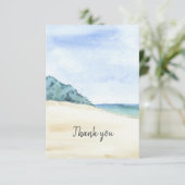Waterverf Beach Ocean Memorial Bedankkaart (Staand voorkant)