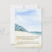 Waterverf Beach Ocean Memorial Bedankkaart (Achterkant)