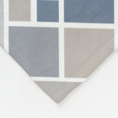 Waterverf Beach Pattern Monogram Fleece Blanket (Hoek)