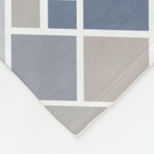 Waterverf Beach Pattern Monogram Fleece Blanket Deken (Hoek)