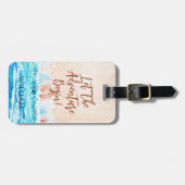 Waterverf Beach Personalized Name Bagagelabel (Voorkant horizontaal)