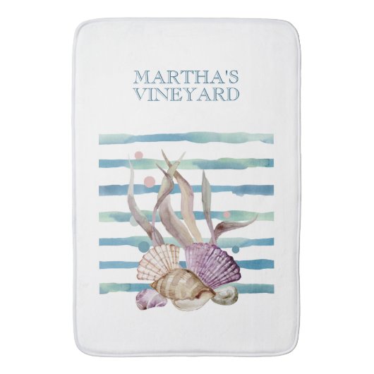 WATERVERF BEACH SHELLS CORAL VACTION BADMAT (Voorkant Verticaal)
