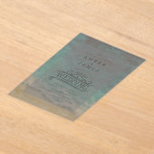 Waterverf Beach Shore Line Art Wedding Acryl Uitnodigingen (Laagn)