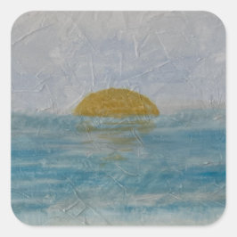 Waterverf Beach Sunny Day Ocean Sticker