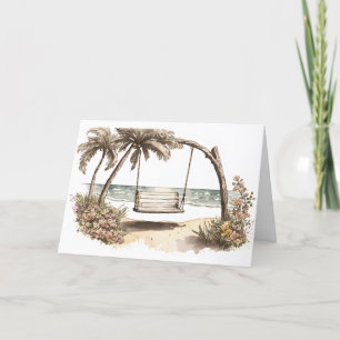 Waterverf Beach Swing en Kaart