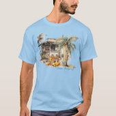 Waterverf Beach Thanksgiving T-shirt (Voorkant)