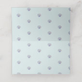 Waterverf Beach Theme Table Place Card (Binnenkant ongevouwen)