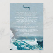 Waterverf Beach Waves Weduwprogramma Programma (Achterkant)