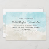 Waterverf Beach Weddenschap Kaart (Voorkant / Achterkant)