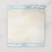 Waterverf Beach Wedding Place Kaarten (Buitenkant ongevouwen)