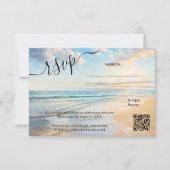 Waterverf Beach Wedding RSVP Card (Voorkant)