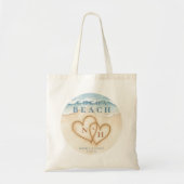 Waterverf Beach Wedding Welkom Canvas tas (Voorkant)