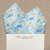 🐚 Waterverf Beach Zee Life Shells & Starfish Tissuepapier