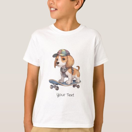 Waterverf Beagle Boy T-shirt (Voorkant)