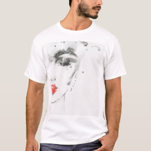 Waterverf Beauty: Vrouw portretillustratie T-shirt